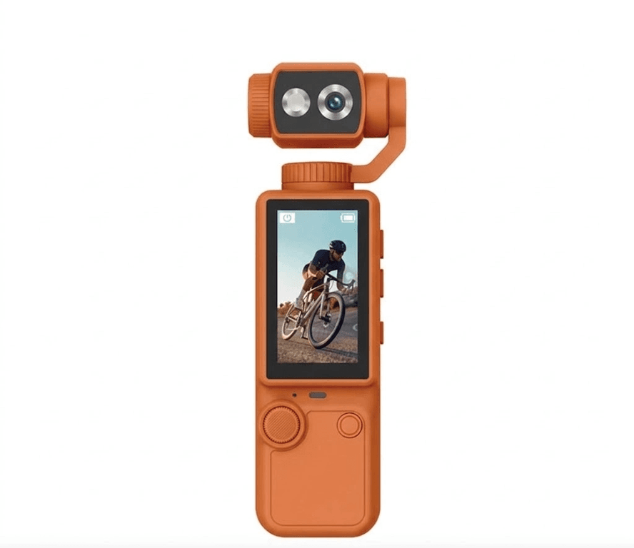 YNT İthalat EM-q812 Q8 4K Ultra Hd Taşınabilir Vlog Spor Ve Aksiyon Kamerası 2.0’’ Döndürülebilir Ips Ekran Turuncu