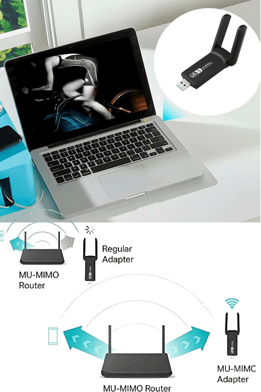 YNT İthalat EM-Wifi Yükseltici Dual Band Ac1200 Usb 3.0 Adaptör Kablosuz Wifi Yükseltici