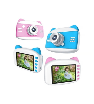 YNT İthalat EM-x900 X900 Dijital Çocuk Fotoğraf Makinesi Selfie Kamera 3.5 İnç Dijital Çocuk Kamerası 1080P (Mavi)