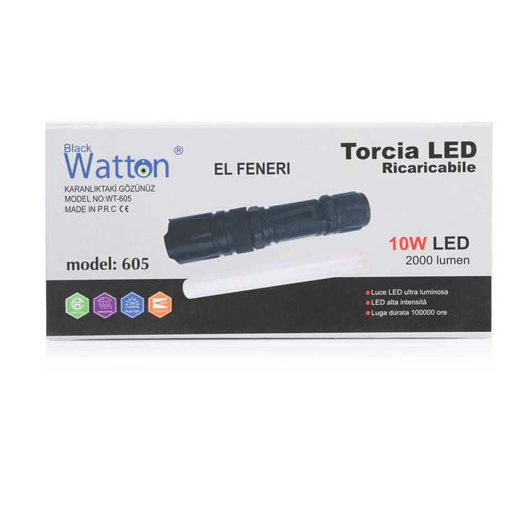 YNT İthalat GF-GUVF-573 10W 2000 Lümen 4 Renk Güçlü El Feneri  Wt-605