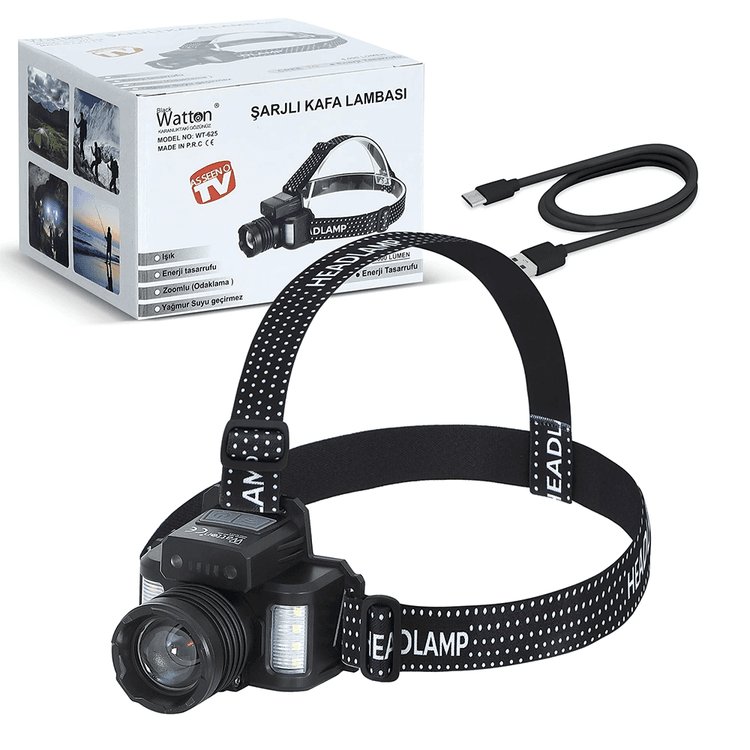 YNT İthalat GF-GUVF-597 Sensörlü Cree Tg Led  Şarjlı Kafa Lambası  Wt-625