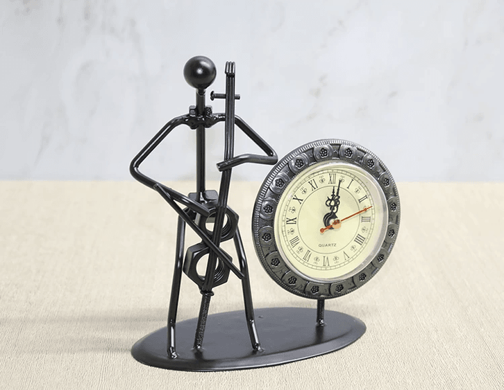YNT İthalat KH-AALK4333 Metal Saatli Keman Çalan Müzisyen Alk4333