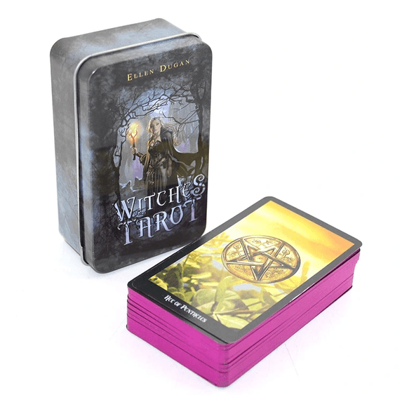 YNT İthalat KH-ALK2815 By Ellen Dugan Witches (Cadı) Metal Kutulu Tarot Kartı Alk2815