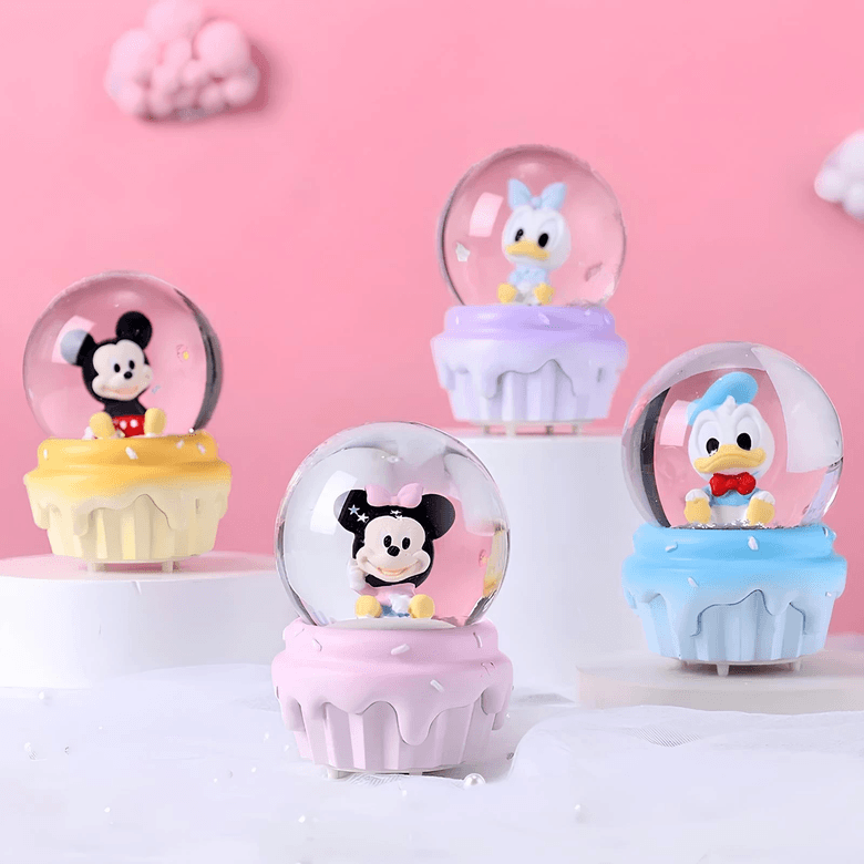 YNT İthalat KH-ALK3112 Mickey Mouse Işıklı Kar Küresi 9 Cm Alk3112