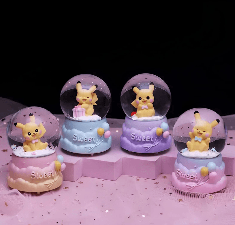 YNT İthalat KH-ALK3399 Pokemon Işıklı Kar Küresi 9 Cm Alk3399