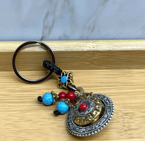 YNT İthalat KH-ALK4465 Mantra Çarkı Şans Anahtarlık Alk4465