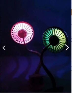 YNT İthalat RT-385 Portatif Işıklı Mini Klipsli Fan
