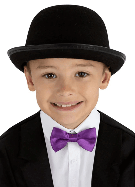 YNT İthalat SM-E243 Charlie Chaplin Stil Çocuk Şapkası – Siyah Melon Parti Şapkası