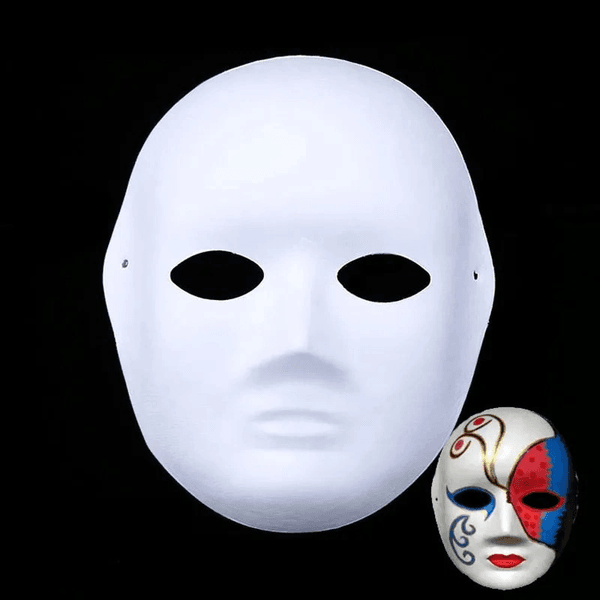 YNT İthalat SM-F078 Boyanabilir Surat Model Maske – Lastikli | Kendin Tasarla