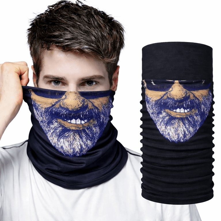 YNT İthalat SM-F085-1 Sakallı Yüz Desenli Baf Buff – Çok Amaçlı Boyunluk  Maske 1 No