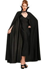 YNT İthalat SM-SMR-311-PELERİN Siyah Renk Yakalı Halloween Pelerini 120 Cm