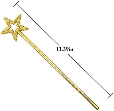 YNT İthalat SM-SMR-B201 Altın Renk Yıldız Peri Asası Peri Değneği 34 Cm 1 Adet