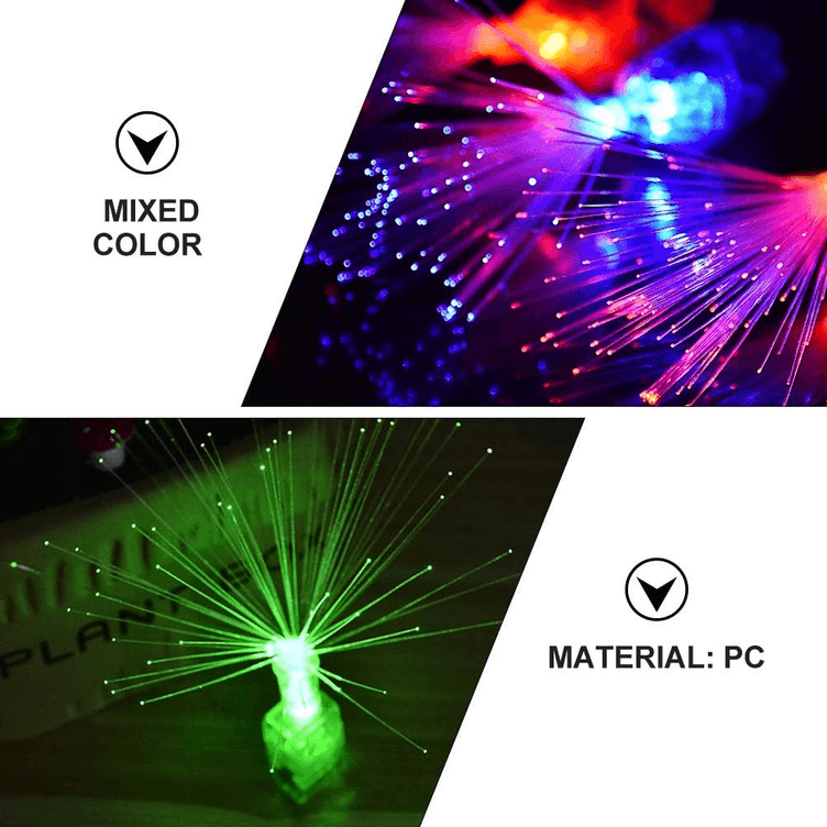 YNT İthalat SM-SMR-D076 Led Işıklı Renkli Püsküllü Parmak Işığı 4 Renk 4 Adet
