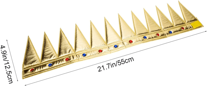 YNT İthalat SM-SMR-D211 Altın Renk Eva Yumuşak Kral Kraliyet Tacı Yetişkin Çocuk Uyumlu 55 Cm