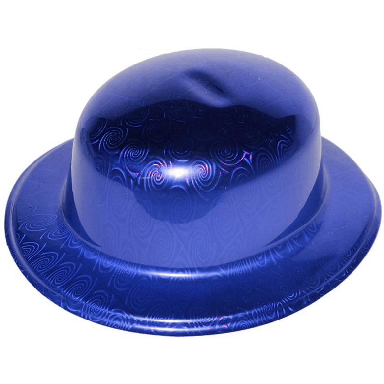 YNT İthalat SM-SMR-D249-MAVİ Mavi Renk Hologramlı Plastik Yuvarlak Melon 27X24 Cm
