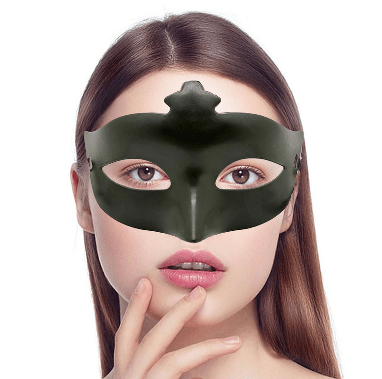 YNT İthalat SM-SMR-D356-8 Haki Yeşil Renk Masquerade Kostüm Partisi Venedik Balo Maskesi