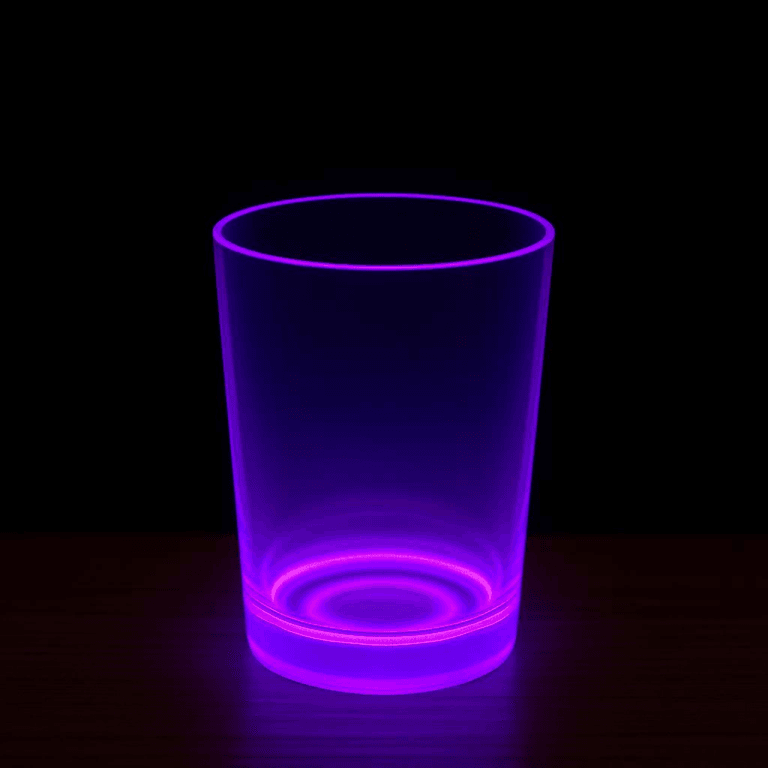 YNT İthalat SM-SMR-E187-L Partyglow Neon Mor Bardak 8.5 X 10.5 Cm