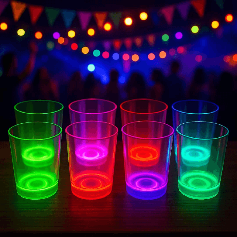 YNT İthalat SM-SMR-E187-L Partyglow Neon Mor Bardak 8.5 X 10.5 Cm