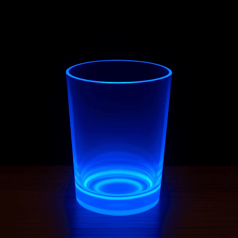 YNT İthalat SM-SMR-E187-M Partyglow Neon Mavi Bardak 8.5 X 10.5 Cm