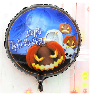 YNT İthalat SM-SMR0495-2 Happy Halloween Balkabağı Folyo Balon 18 İnç