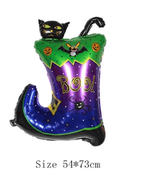 YNT İthalat SM-SMR0496-2 Halloween Çizmeli Kara Kedi Folyo Balon