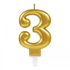 YNT İthalat SM-SMR721 3 Rakam Mum Gold Renk