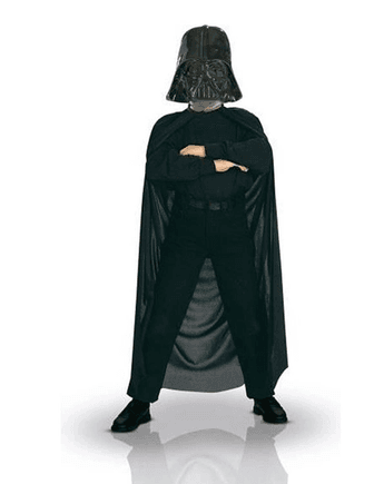 YNT İthalat SM-SMRG094-P Çocuk Boy Yıldız Savaşları  Wars Darth Vader Maskesi Ve 90 Cm Pelerin Seti Siyah