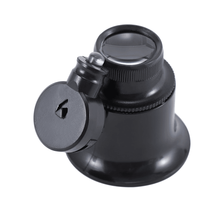 YNT İthalat TD-0018TDU-1005 20X Büyütmeli,saat,takı Onarım Için Cam Lensli Optik Işıklı Göz Büyüteçmg13B9A