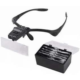 YNT İthalat TD-0018TDU-1012 Işıklı Gözlük Büyüteç  5 Farklı Lens 9892B