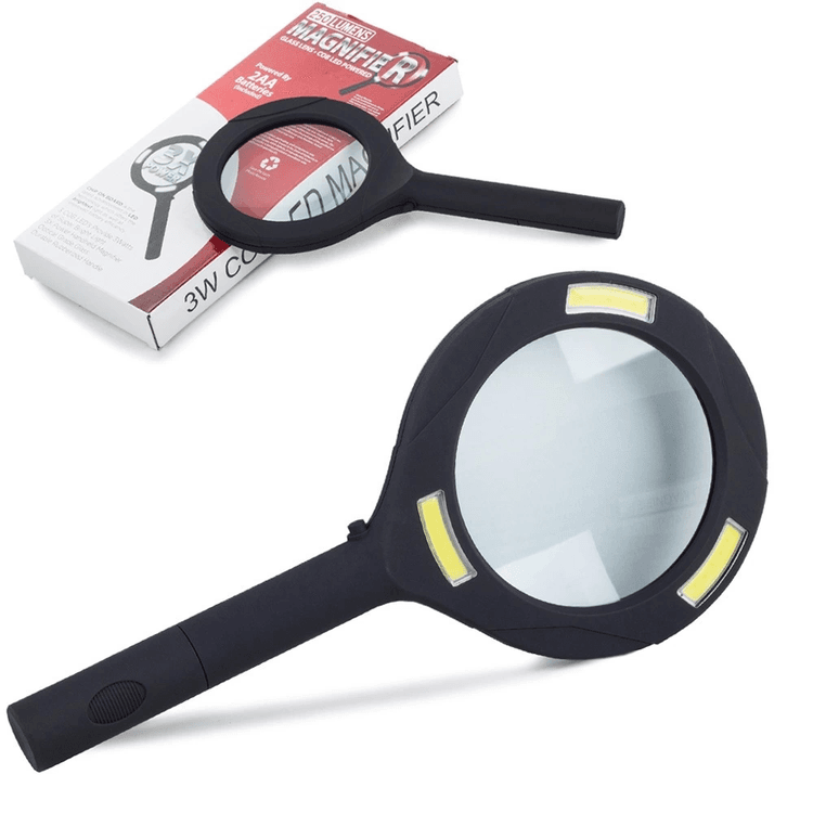 YNT İthalat TD-0018TDU-1025 3 Ledli Işıklı El Büyüteci 250 Lümen Beyaz Işık Büyüteç 3X Zoom Tamirci Büyüteç Wt374