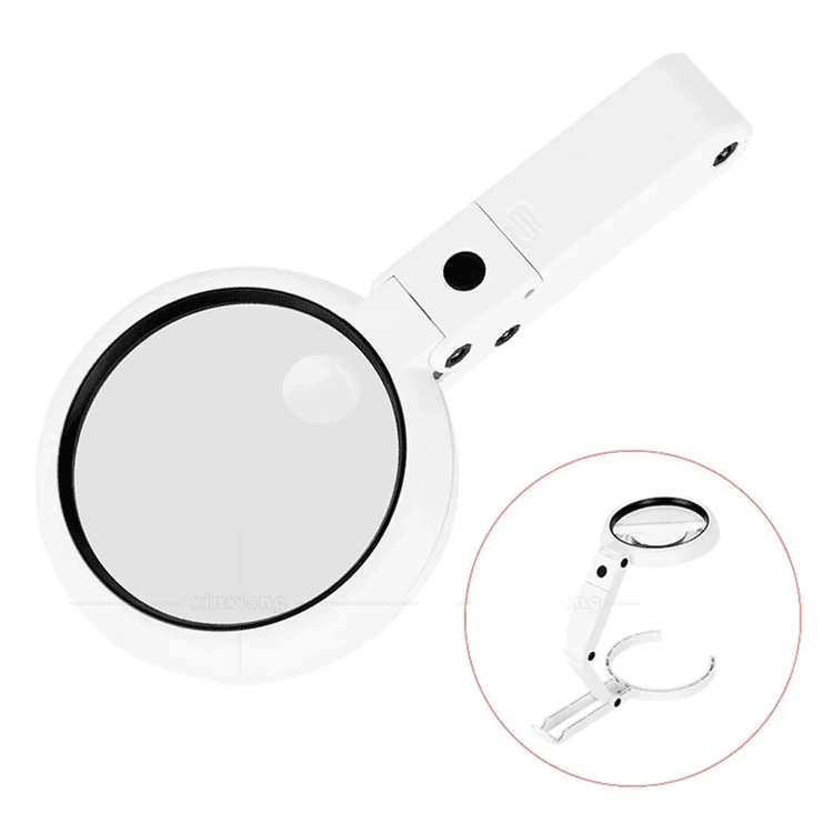 YNT İthalat TD-0018TDU-1102 Usb Şarj Edilebilir Katlanabilir 3.510X Büyüteç 8 Ledli Masa Ve Eliçin  Taşınabilir Büyüteç Fs90Rc