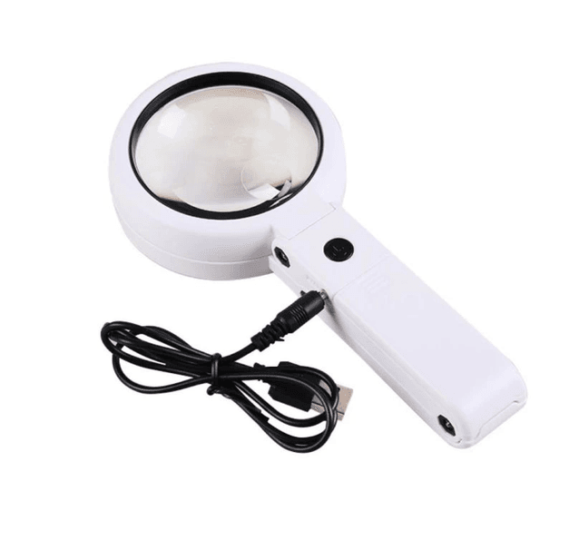YNT İthalat TD-0018TDU-1102 Usb Şarj Edilebilir Katlanabilir 3.510X Büyüteç 8 Ledli Masa Ve Eliçin  Taşınabilir Büyüteç Fs90Rc