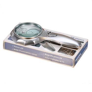 YNT İthalat TD-0018TDU-653 4X 6 Led Işık Aydınlatma 75Mm Optik Lens El Büyüteç