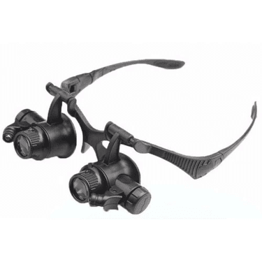 YNT İthalat TD-0018TDU-655 Gözlük Modeli 10X 15X 20X 25X Lens,2Led Işıklı,büyüteç