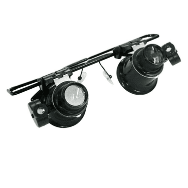 YNT İthalat TD-0018TDU-674 Gözlük Model Çıft Led Aydınlatma ,saat Onarımı Için Harika Büyüteç