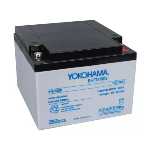 Yokohama Yh-122.6 12 Volt 26 Amper Akü (165x176x125 Mm)