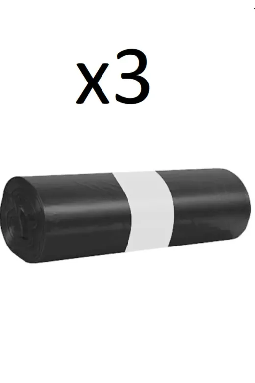 YT Temizlik 817238971823 Jumbo Çöp Torbası 80 X 110 Büyük Çöp Torbası 300 Gr 3 Rulo 30 Adet