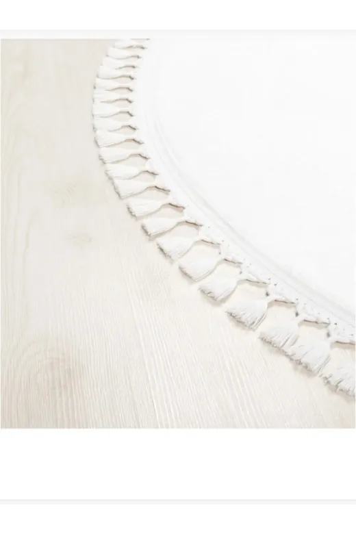 ytuftyı78ujı Altuncarpet Karbeyaz Yuvarlak50*50Jel Kaymaz Post Pelüş Halı Çoklü Ölçü Ölçüye Saçak Dahil Değildir
