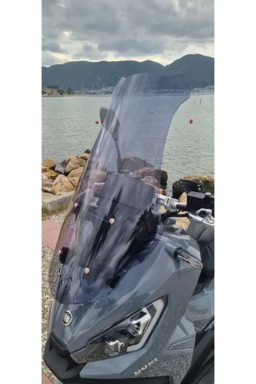 Yuki Xway 125 Ön Cam 2023-2026 Model 75cm Füme Renkli 4mm UZUN