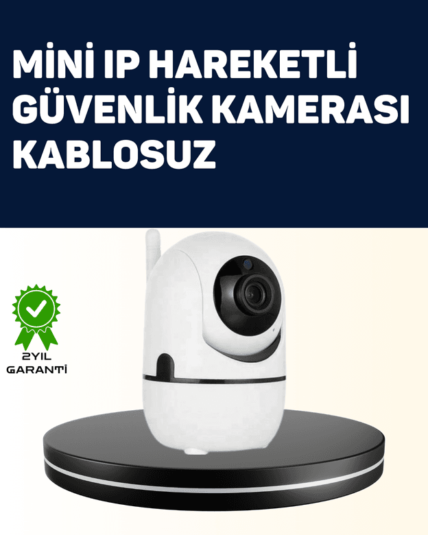 Yüksek Çözünürlüklü Hareket Takipli Kablosuz Güvenlik Kamerası – 1080P, Gece Görüşlü