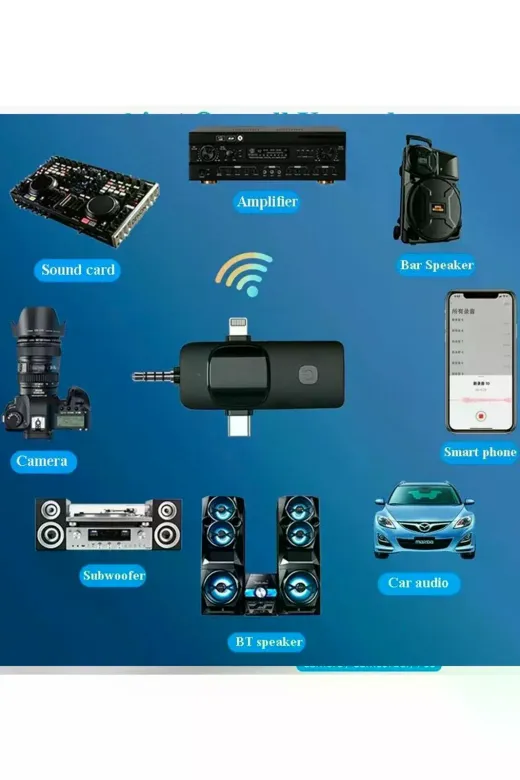 Yüksek Kalite Profesyonel 3 In 1 Kablosuz Taşınabilir Yaka Mikrofonu Youtube Facebook Tiktok