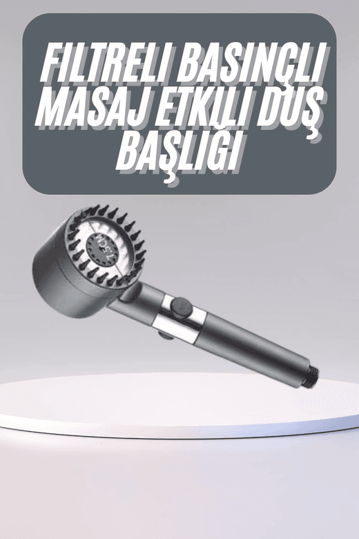 Yüksek Performanslı Masaj Etkili Su Tasarruflu Duş Başlığı Krom Kaplama Uzun Ömürlü