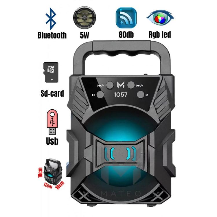 Yumax Ymx-1057S Işıklı  Yüksek Kalite Ses Bombası Bluetooth Hoparlör