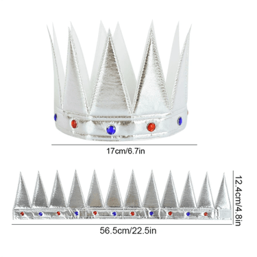 Yumuşak Gümüş Kral Tacı 55 Cm