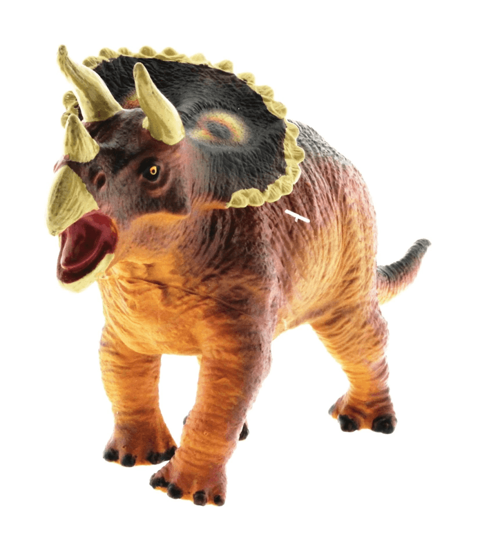 Yumuşak Plastik Dinozor Figür - Triceratops