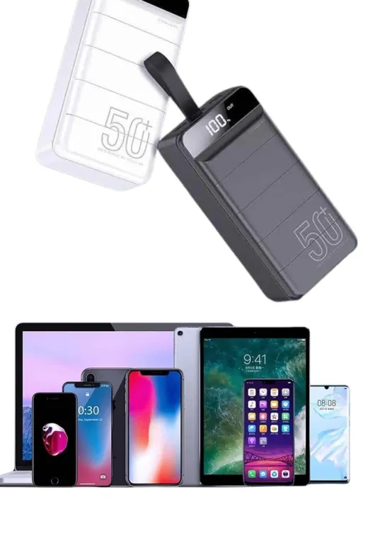 yusuftex B-3TXT6LEULLU91 Hızlı Taşınabilir 50.000 Mah Powerbank Led Ekran Android Ve İos Uyumlu