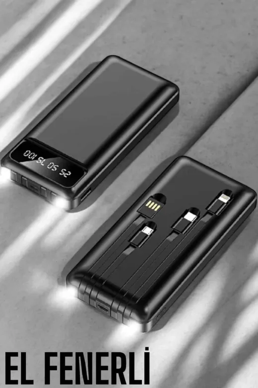 yusuftex B-44MOXEDMU5R27 Powerbank 20.000 Mah Dijital Göstergeli Lcd Ekran Uzun Pil Ömrü