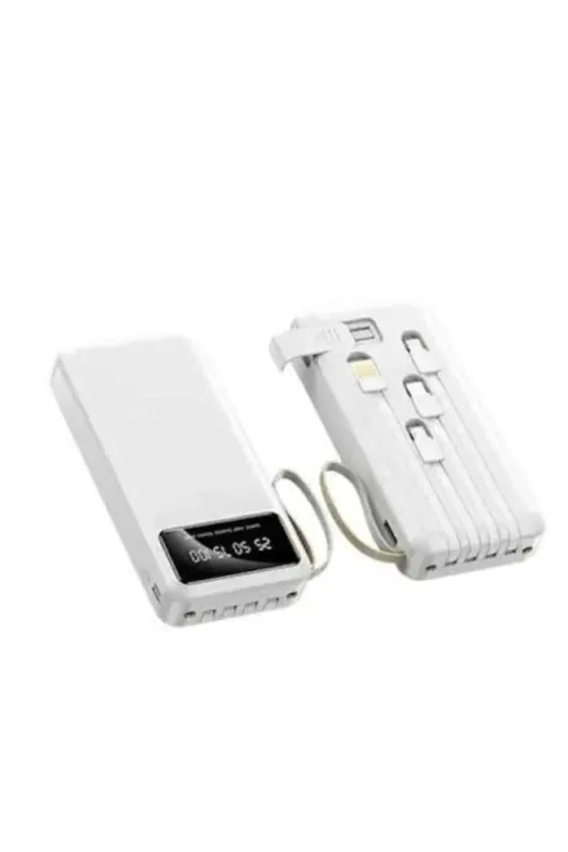yusuftex B-6ZV3T5UKBSAOA Powerbank Şarj Cihazı 4 Çıkışlı 20.000 Mah Powerbank Kompakt Yüksek Kapasiteli Hızlı Şarj