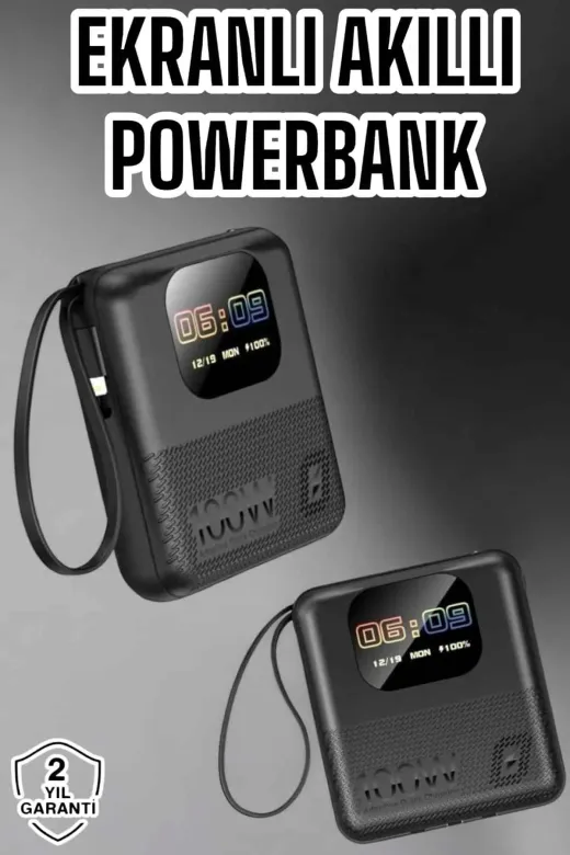 yusuftex B-E19J09A7OAYRT Akıllı Powerbank 10.000 Mah Müzik Dinleme Mesaj Gönderme Arama Cevaplama