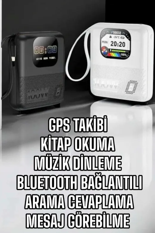 yusuftex B-E19J09A7OAYRT Akıllı Powerbank 10.000 Mah Müzik Dinleme Mesaj Gönderme Arama Cevaplama
